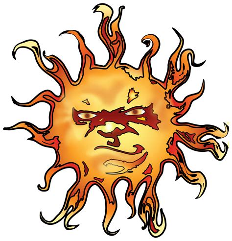 Hot Sun Clip Art Clipart Best