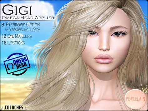 Second Life Marketplace Cocoches Gigi Omega Head Applier Porcelain