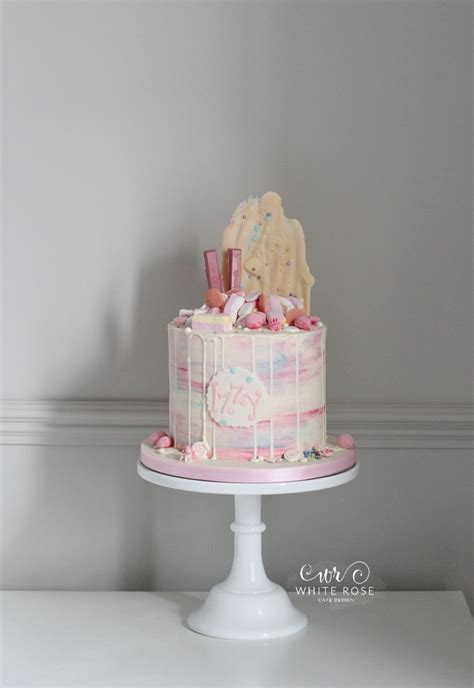 Girls Birthday Cake Sweet Overload Drippy Cake By White Rose Cake