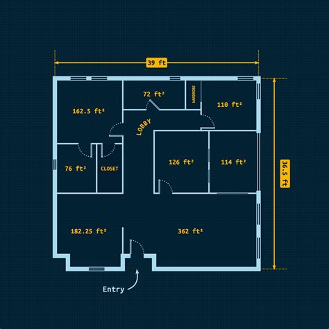 Simple Floor Plan With Dimensions Image To U