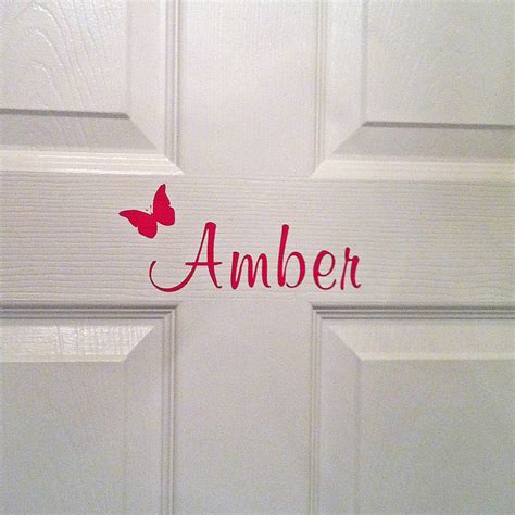 Personalised Name Butterfly Wall Sticker By Nutmeg Wall Stickers