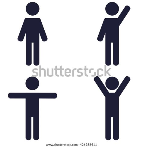Stick Figure Icons Symbol Eps10 Stock Vector Royalty Free 426988411