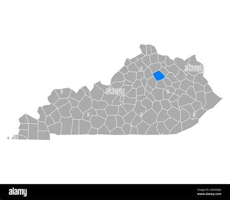 Bourbon County Map Cut Out Stock Images And Pictures Alamy