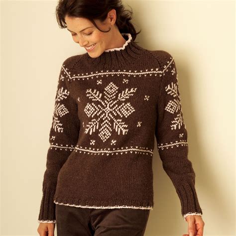 Think of the dominant color as the one creating the design rather than the one. Bernat Fair Isle Yoke Pullover, XS/S | Yarnspirations ...