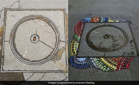 Ememem This French Street Artist Filling Europe S Potholes With Creative Mozaic Artworks