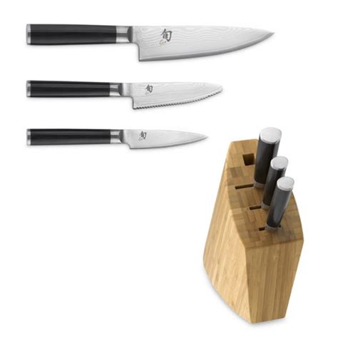 Shun Classic 4 Piece Knife Block Set Williams Sonoma