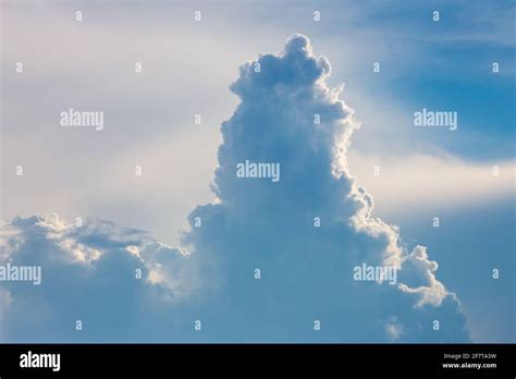 Impressive Cloud Formationin Before A Blue Sky Background Cumulonimbus