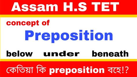 Assam H S TET Special Tet Ctet English Grammar Preposition In