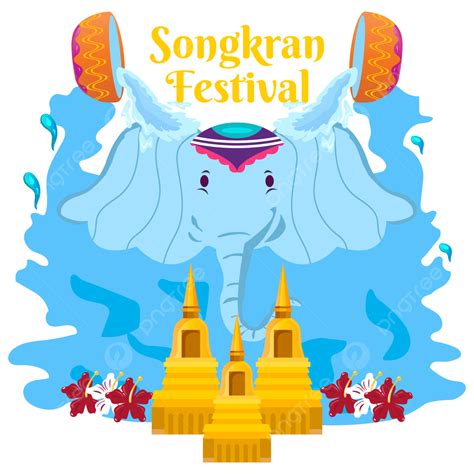 Songkran Festival Thailand Vector Design Images Glowing Realistic
