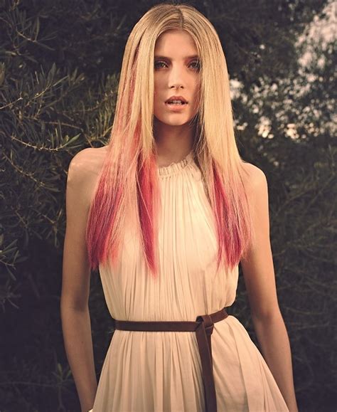 Dip Dyed Pink On Blonde Hair Colors Ideas