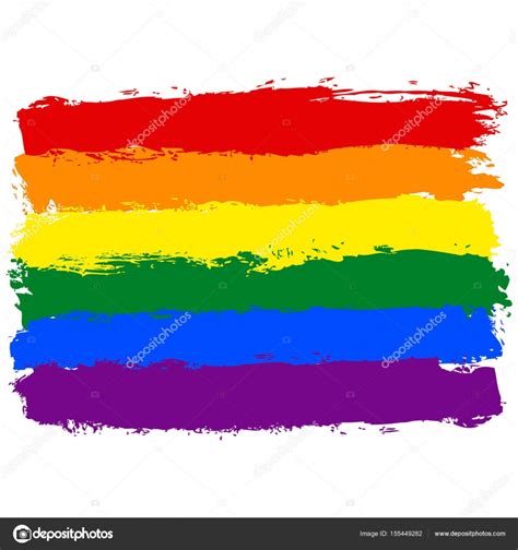 brushstroke rainbow flag lgbt movement stock vector image by ©ifeelgood 155449282
