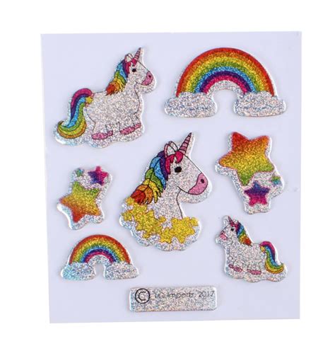 Unicorn Paard Glitter Stickers Roos And Tijn Designerstore