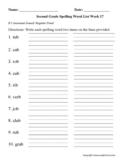 Spelling lists are from this spelling program. Spelling Worksheets | Second Grade Spelling Words Worksheets