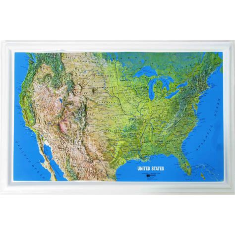 United States Small Raised Relief Map The Map Shop