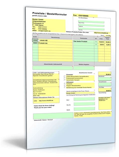 Zum einen eine grobplanung und zum anderen eine detaillierte planung nach mitarbeitern. Preisliste mit Excel | Muster zum Download