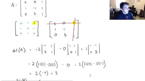 computing adjugate matrix determinant and inverse of a 3x3 matrix linear algebra youtube