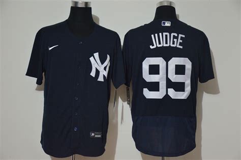 Mens New York Yankees 99 Aaron Judge Black Stitched Mlb Flex Base