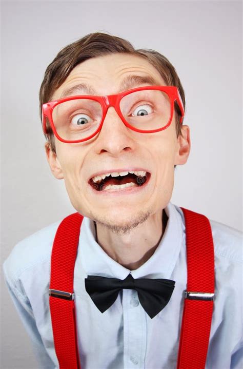 Funny Nerdy Guy Stock Image Image Of Comedian Geek