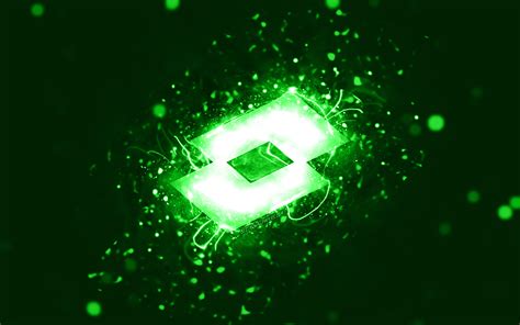 Herunterladen Hintergrundbild Lottogrünes Logo 4k Grüne Neonlichter