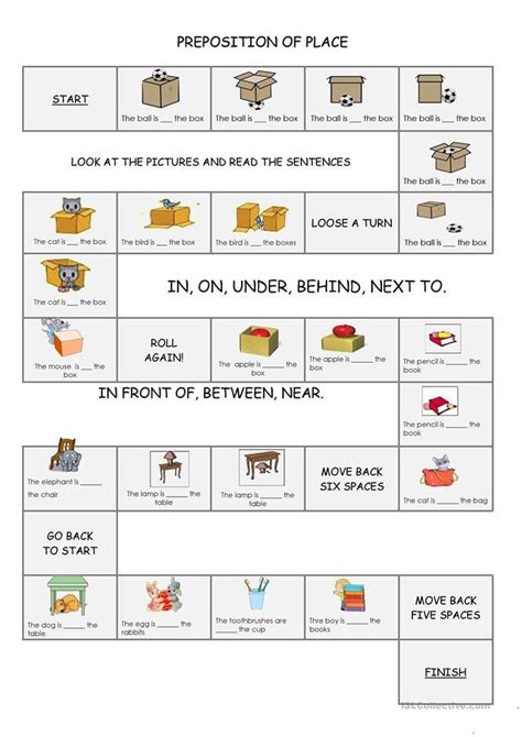 Prepositions Of Place And Location Animated Board Game Teaching Resources Images And Photos Finder