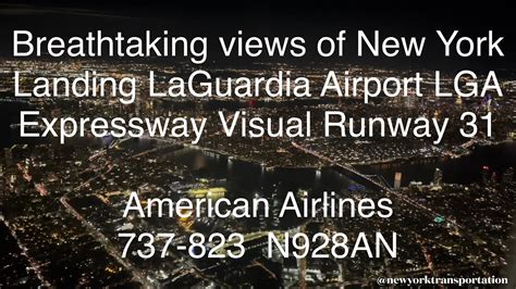 Breathtaking Night Landing At New Yorks Laguardia Airport Lga