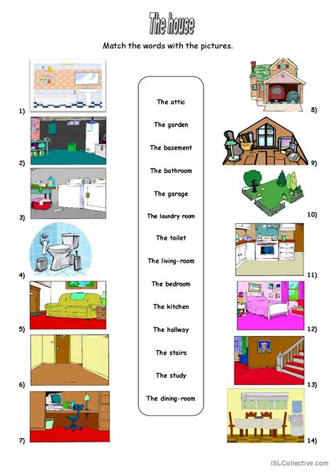 Parts Of The House English Esl Worksheets Pdf And Doc