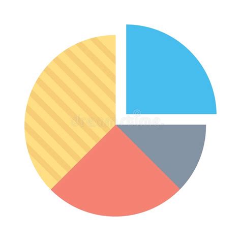 Pie Chart Flat Vector Icon Isolated Graphic Style In Eps 10 Simple