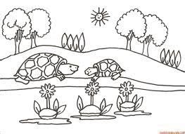 dibujos de paisajes naturales para colorear faciles ...