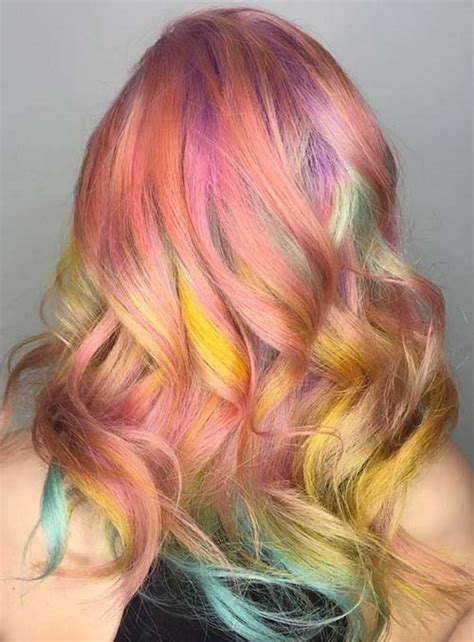 Pastel hair colours have taken a peachy turn! 50 Bold Pastel and Neon Hair Colors in Balayage and Ombre ...