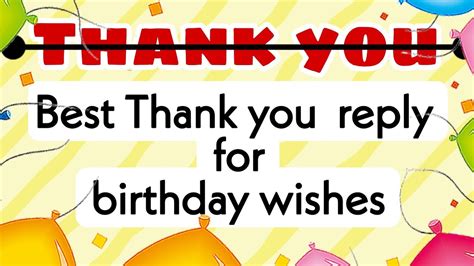 Thank You Replies To Birthday Wishes Birthday Thank You Messages