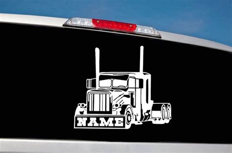 Your truck's interior should look hot, not be hot. Personalized Truck Window Decal / Semi Truck Vinyl Decal ...