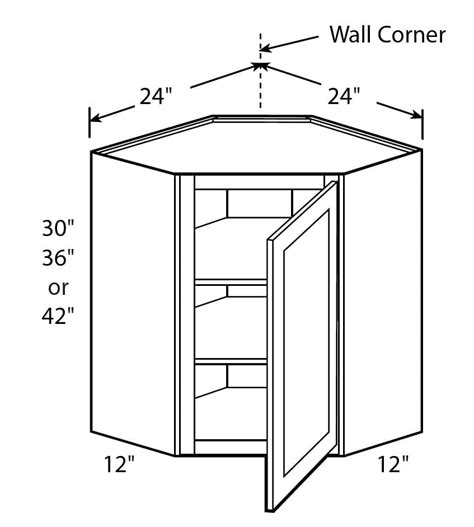 Shaker Espresso 24 X 30 Diagonal Corner Wall Cabinet With Maple Lazy