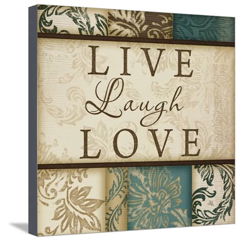 Live Laugh Love Stretched Canvas Print Wall Art By Jennifer Pugh