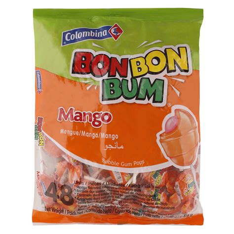 Colombina Bbb Jumbo Mango Flavour Bubble Gum Pops 816 Gr Wholesale