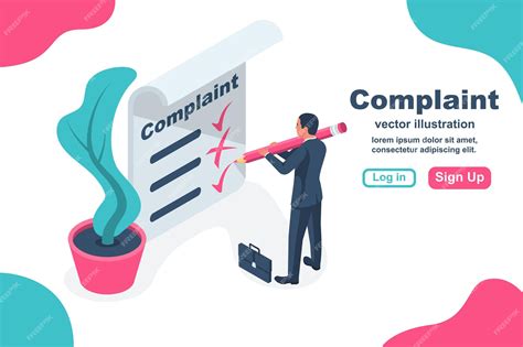 Premium Vector Complaint Concept Isometric Concept Man Wrote A Complaint Vector Illustration