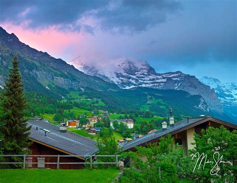 Vibrance Over Wengen Wengen Bernese Alps Switzerland