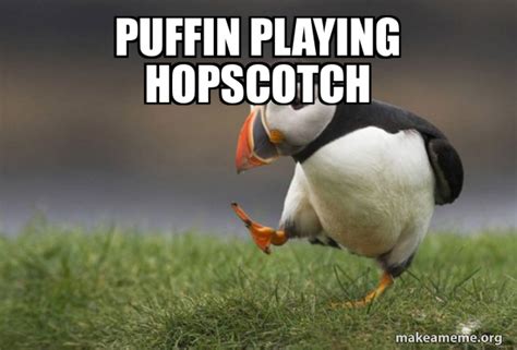 Puffin Playing Hopscotch Unpopular Opinion Puffin Make A Meme