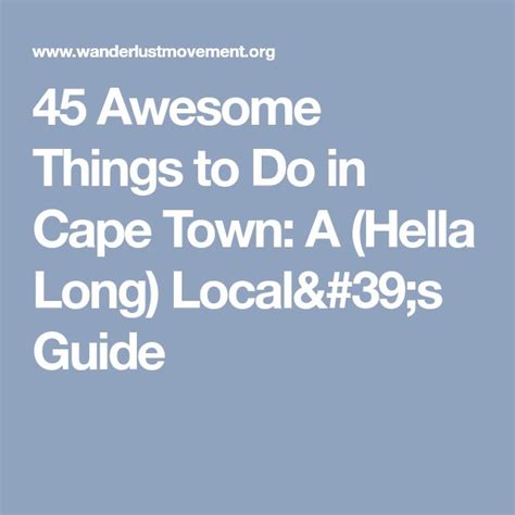 45 Incredible Things To Do In Cape Town Updated 2022 Cape Town