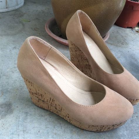 Mapel Nude Covered Wedges Women S Fashion Footwear Heels On Carousell