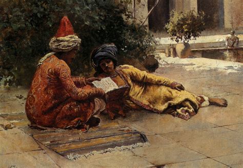 Two Arabs Reading Biblioklept Painting Art India Painting