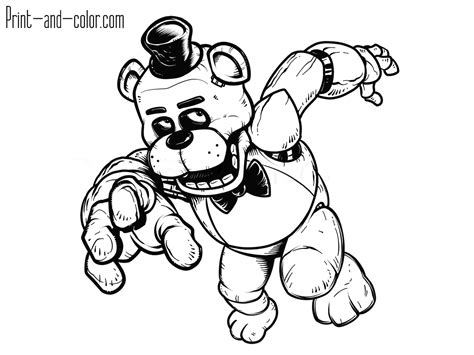 Fnaf Coloring Pages All Characters At Free Printable