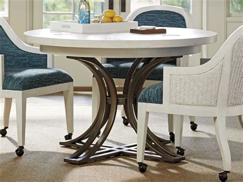 Aruba dining table with 84 x 48 inch glass top. Tommy Bahama Ocean Breeze 48'' Wide Round Dining Table ...