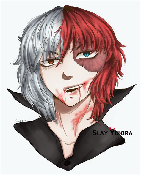 Slayyukira — Vampire Shoto Todoroki Fanart