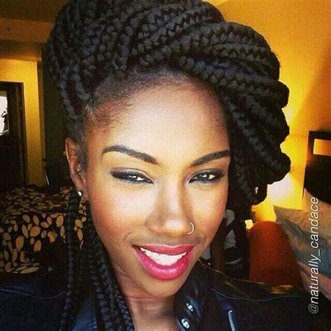 There are more than 50 natural updo hairstyles for natural hair. Large black Patra braids. Hair so lovely. Gorgeous black ...
