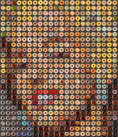 Portraits Of Famous People Made With Donuts Fubiz Media
