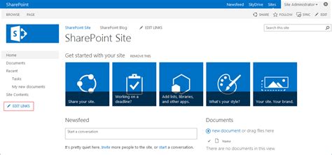 How To Add A Link To The Quick Launch Toolbar In Sharepoint 2013