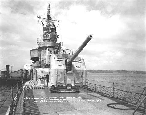 Photo Forward Main Guns Of Gleaves Class Destroyer Uss Aaron Ward In