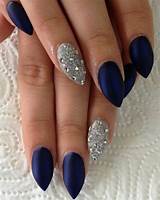 Pictures of Blue And Silver Nails
