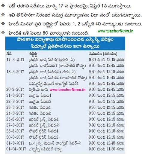 If you are unexpectedly unwell and can't attend your examination, you must inform student services via the contact us webpage. AP 10th Exam Timetable 2017 at bse.ap.gov.in | 10th FA SA ...