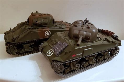 New Ray M4a3 Motorized Sherman Tank 132 Scale Military Vehicle Ss